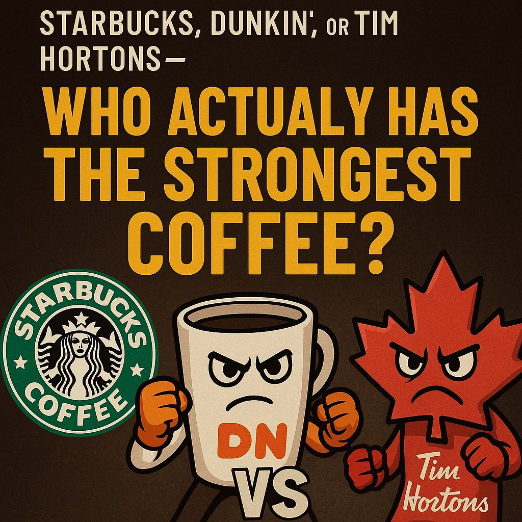 ☕ Starbucks, Dunkin’, or Tim Hortons—Who Actually Has the Strongest Coffee?
