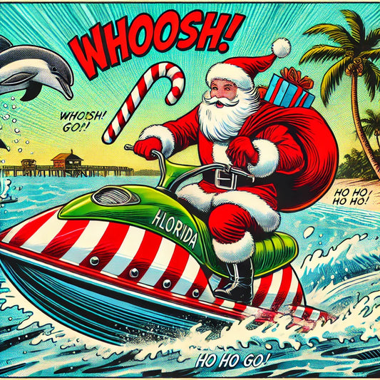 Santa’s Sleigh Got Repossessed in Florida (But He’s Got a Jet Ski Now)