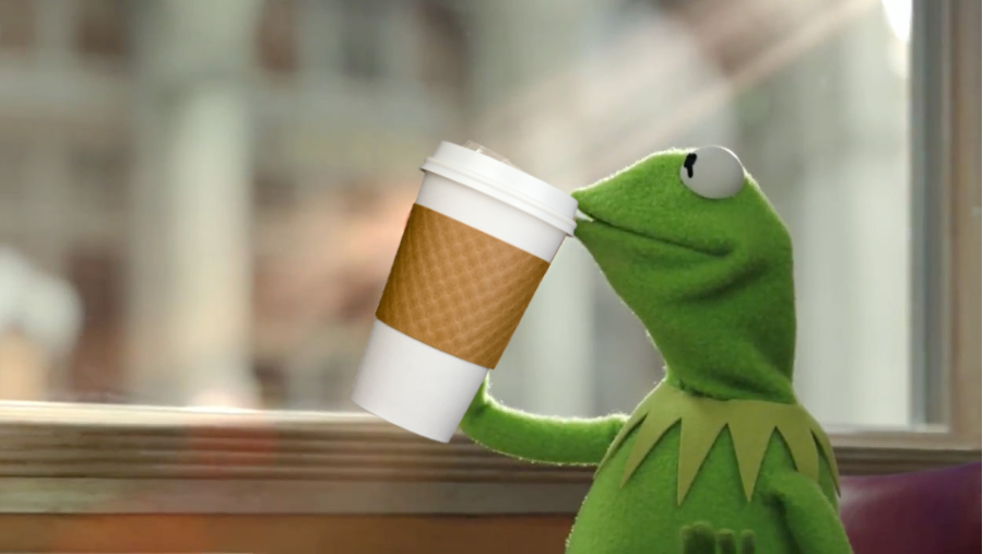 Kermit the Frog pitched coffee in commercials or Frog makes a Big leap from Coffee