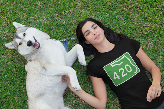 Florida 420 green and black shirt worn outdoors