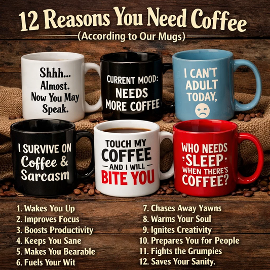 12 Reasons You Need Coffee (According to Our Mugs)