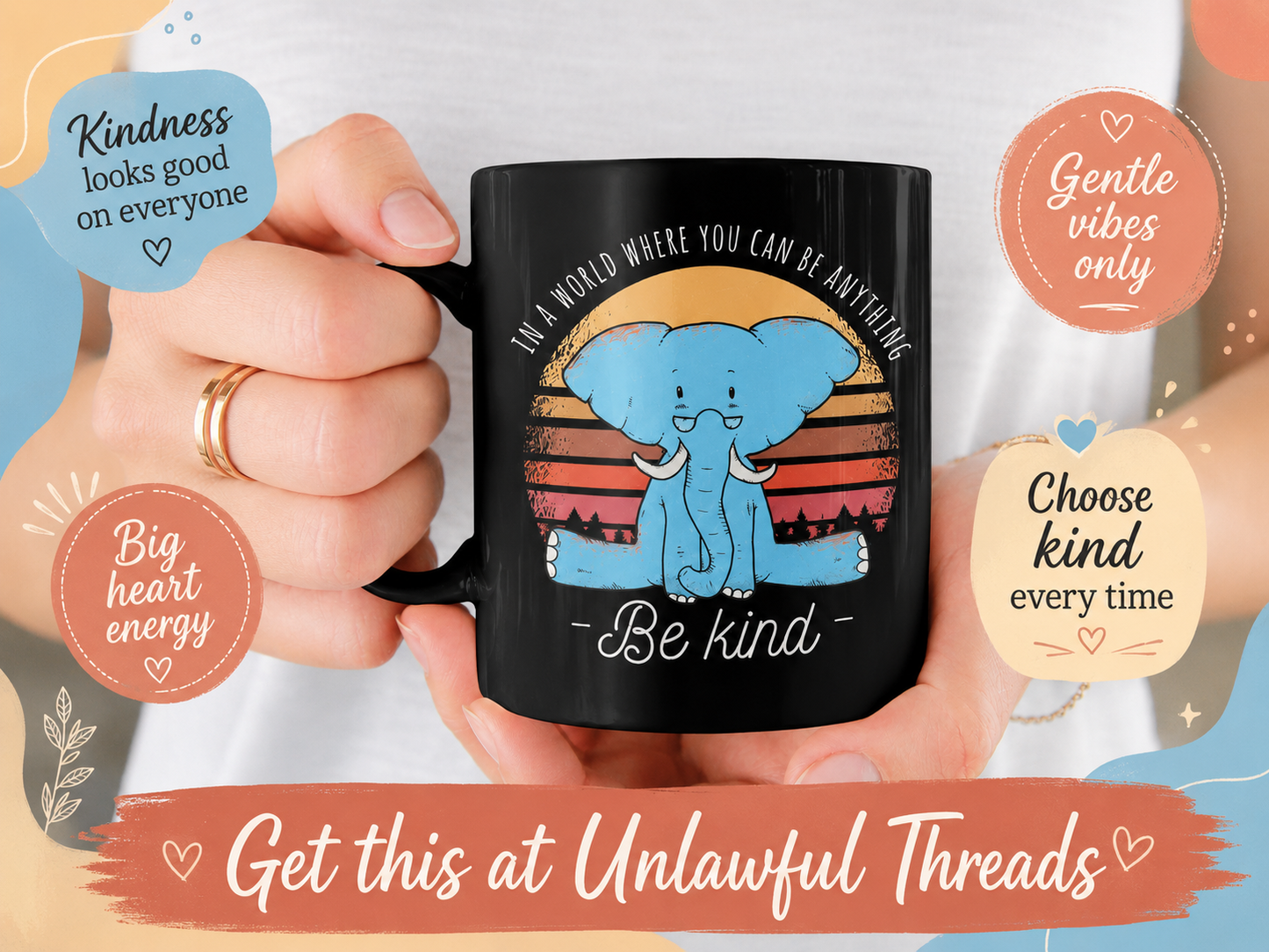 Be Kind 15oz Coffee Mug – Inspirational Kindness Gift
