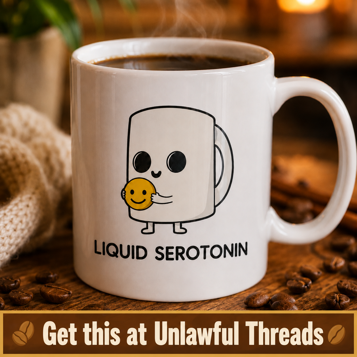 Liquid Serotonin Mug | Funny Mental Health Coffee Mug | Cute Serotonin Gift