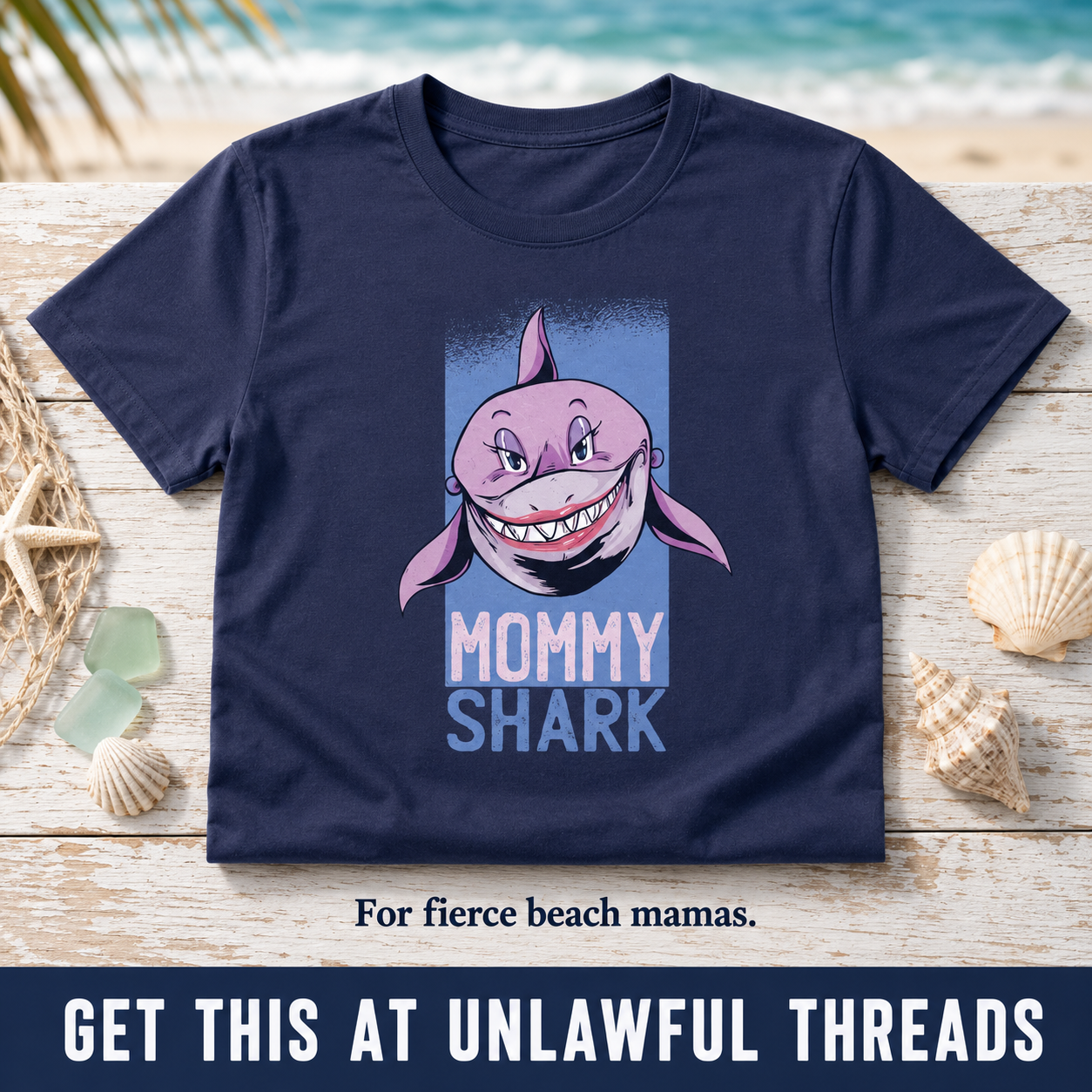 Mommy Shark Shirt – Funny Mom Graphic Tee | Unlawful Threads