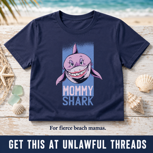 Mommy Shark Shirt – Funny Mom Graphic Tee | Unlawful Threads