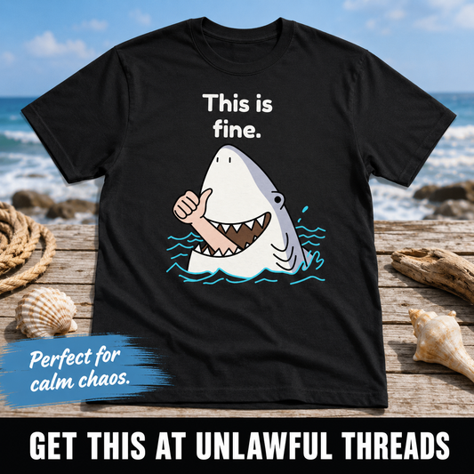 This Is Fine Shirt – Funny Meme Graphic Tee | Unlawful Threads
