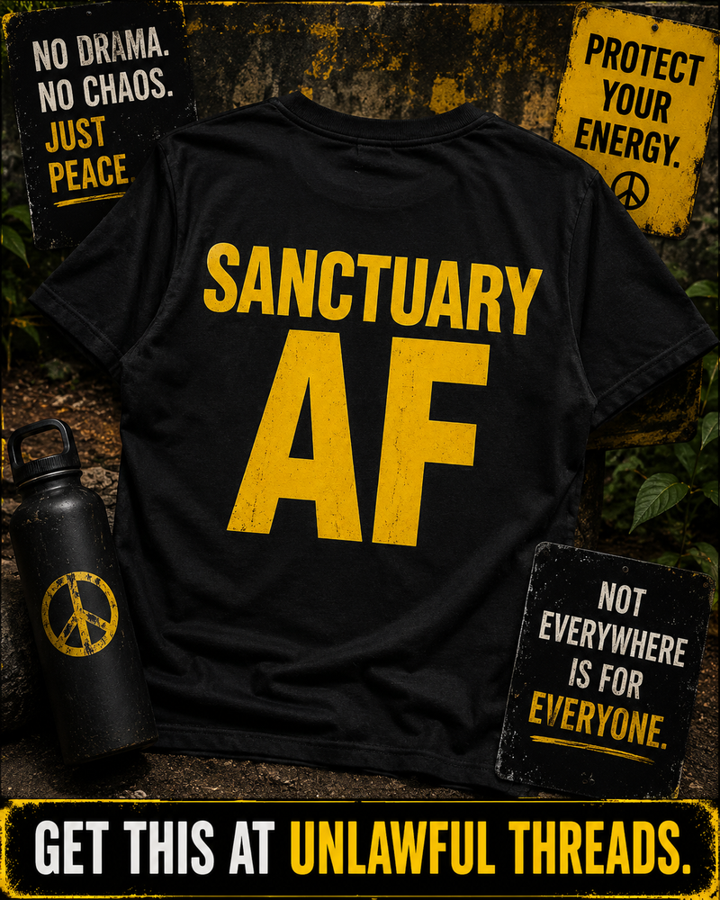 Sanctuary AF Shirt – Bold Statement Tee (Back Print) for Activists & Allies
