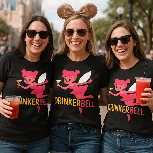 Drinkerbell Shirt – Funny Fairy Cocktail Tee for Florida Girls & Theme Park Moms | Funny Florida Shirt