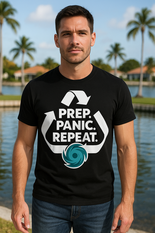 Prep. Panic. Repeat. Hurricane Cycle Season. | Funny Florida Shirt