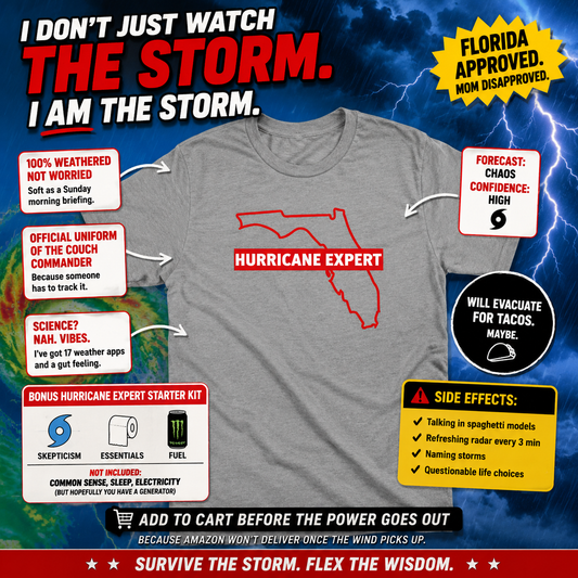 Hurricane Expert T-Shirt – Classic Cotton | Unlawful Threads