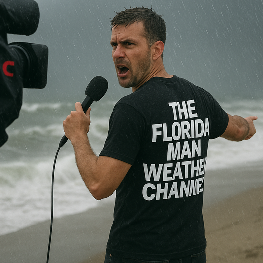 Florida Man Weather Channel – Storm Reporter Tee Florida