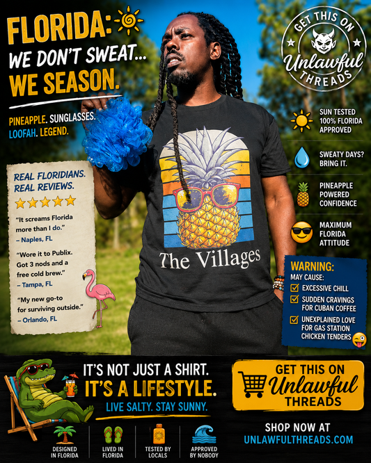 Pineapple Sunglasses The Villages Shirts and tanks men's and women's sizes