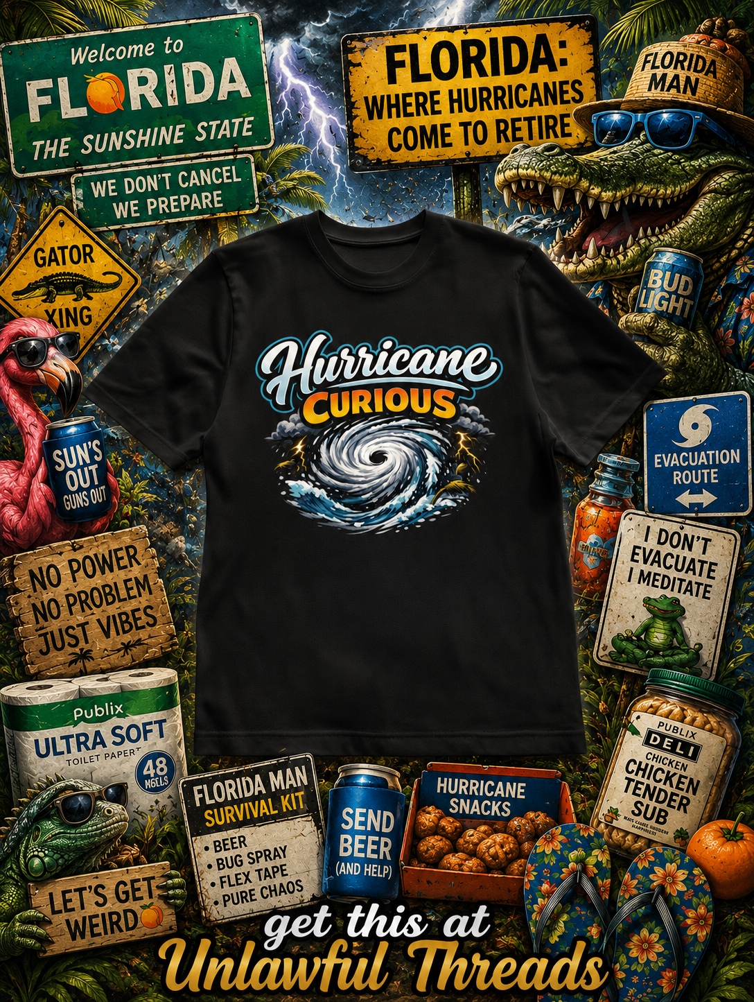 Hurricane Curious | Funny Florida T-Shirt