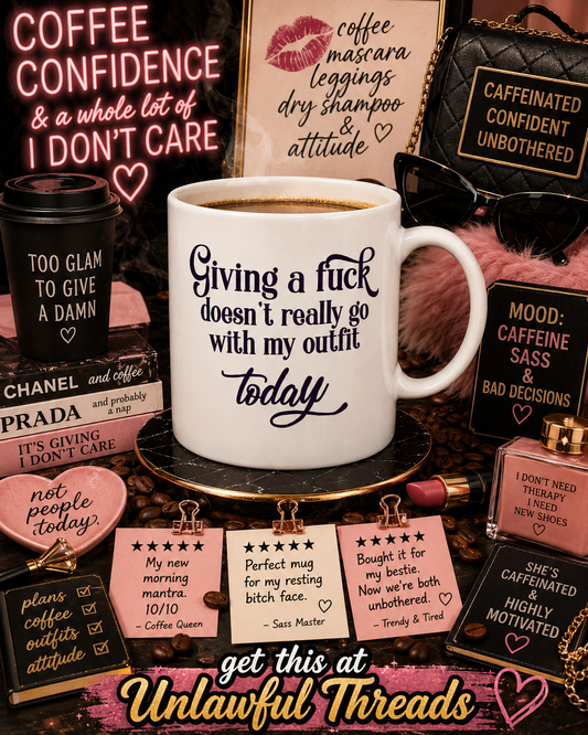 Giving a Fuck doesn't really go with my outfit today 15 oz. coffee mug