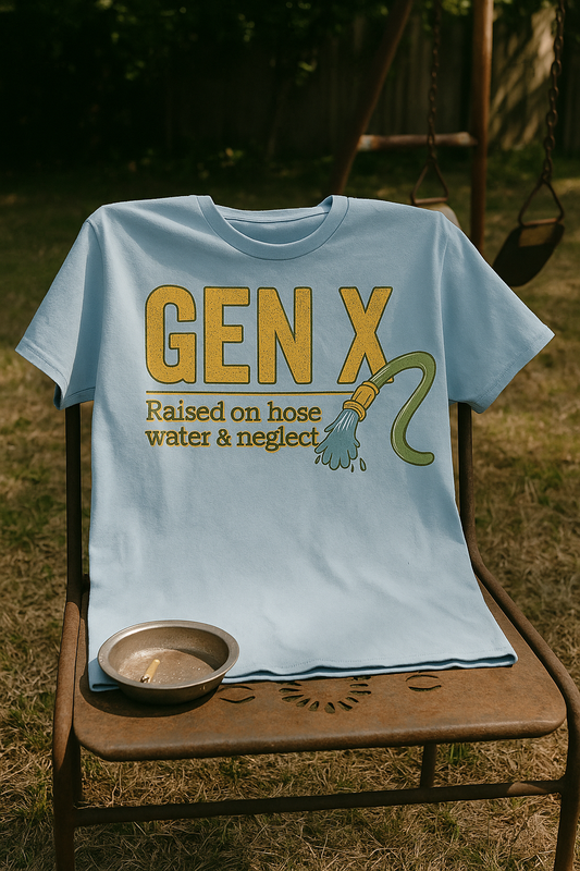 GEN X – Raised on Hose Water & Neglect Tee (Vintage Look)