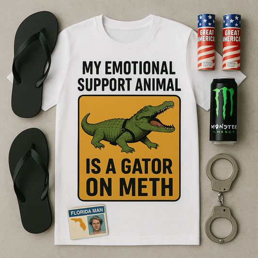 My Emotional Support Animal Is a Gator on Meth – Florida Man Shirt