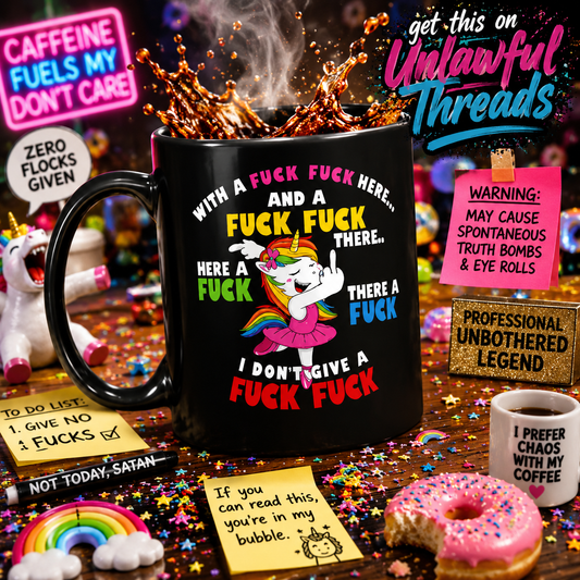 Unicorn F*CK Song – Funny Women's T-Shirt & 15oz Coffee Mug
