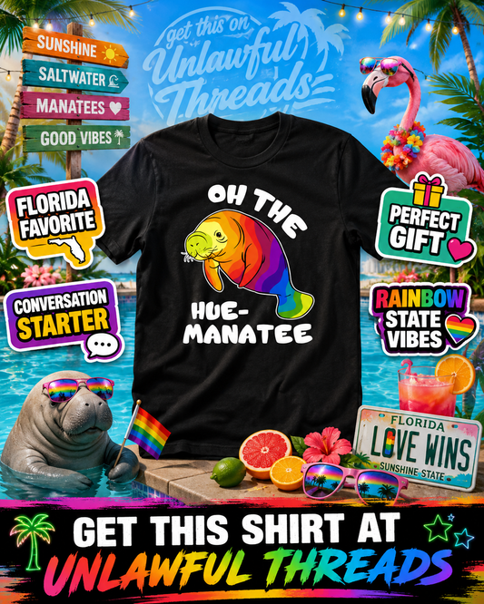 Oh the Hue Manatee – Shirt or 15oz Coffee Mug