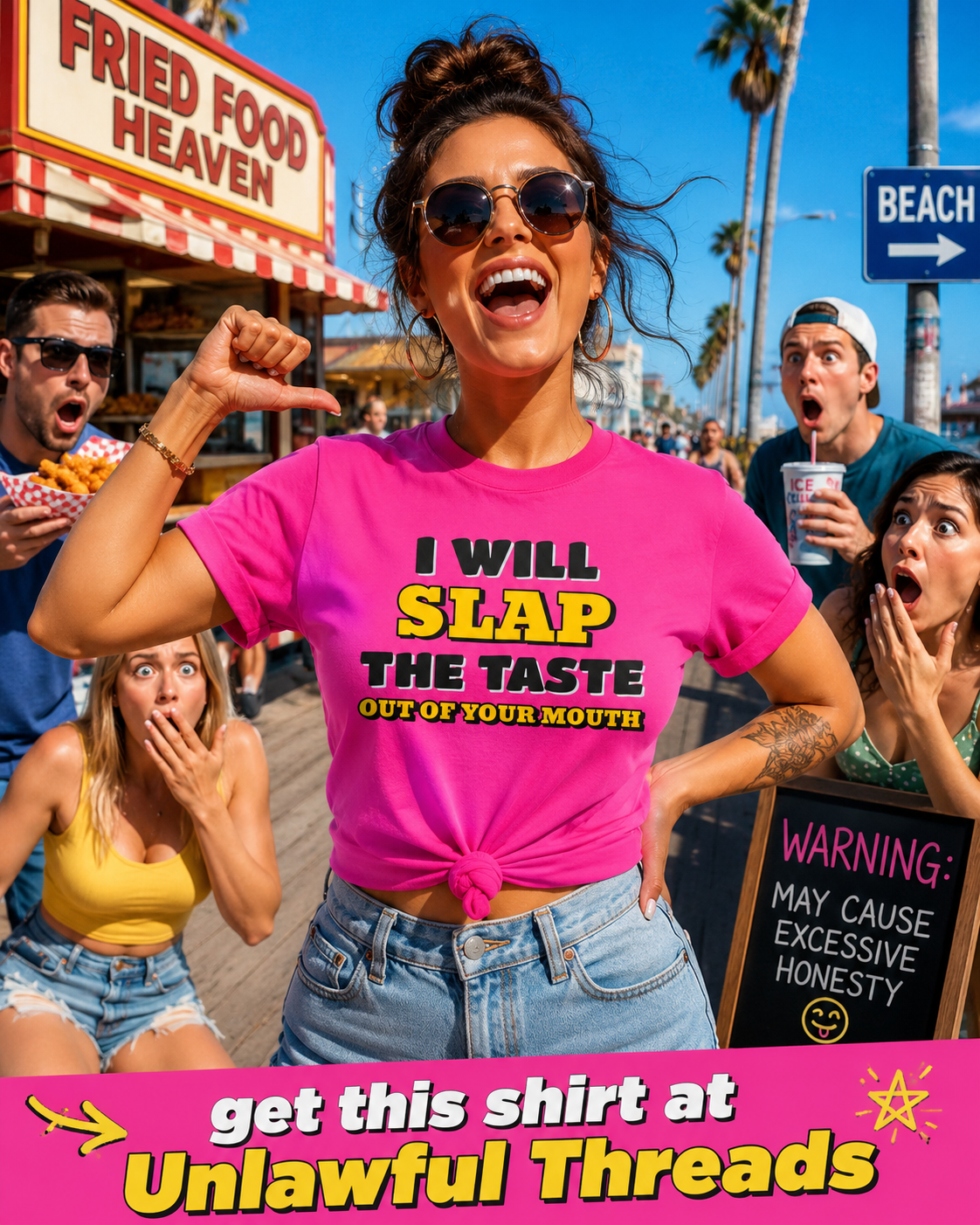 I Will Slap the Taste Out of You – Funny Graphic Tee