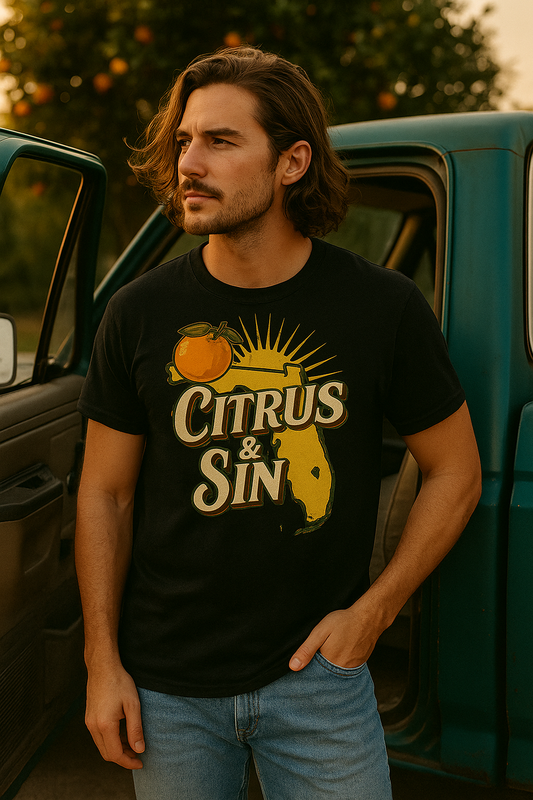 Citrus & Sin Vintage Florida Tee – Bold Sunshine State Style Florida