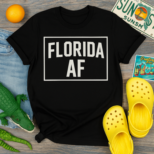 Florida AF Bold Minimalist Tee for True Locals | Funny Florida Shirt
