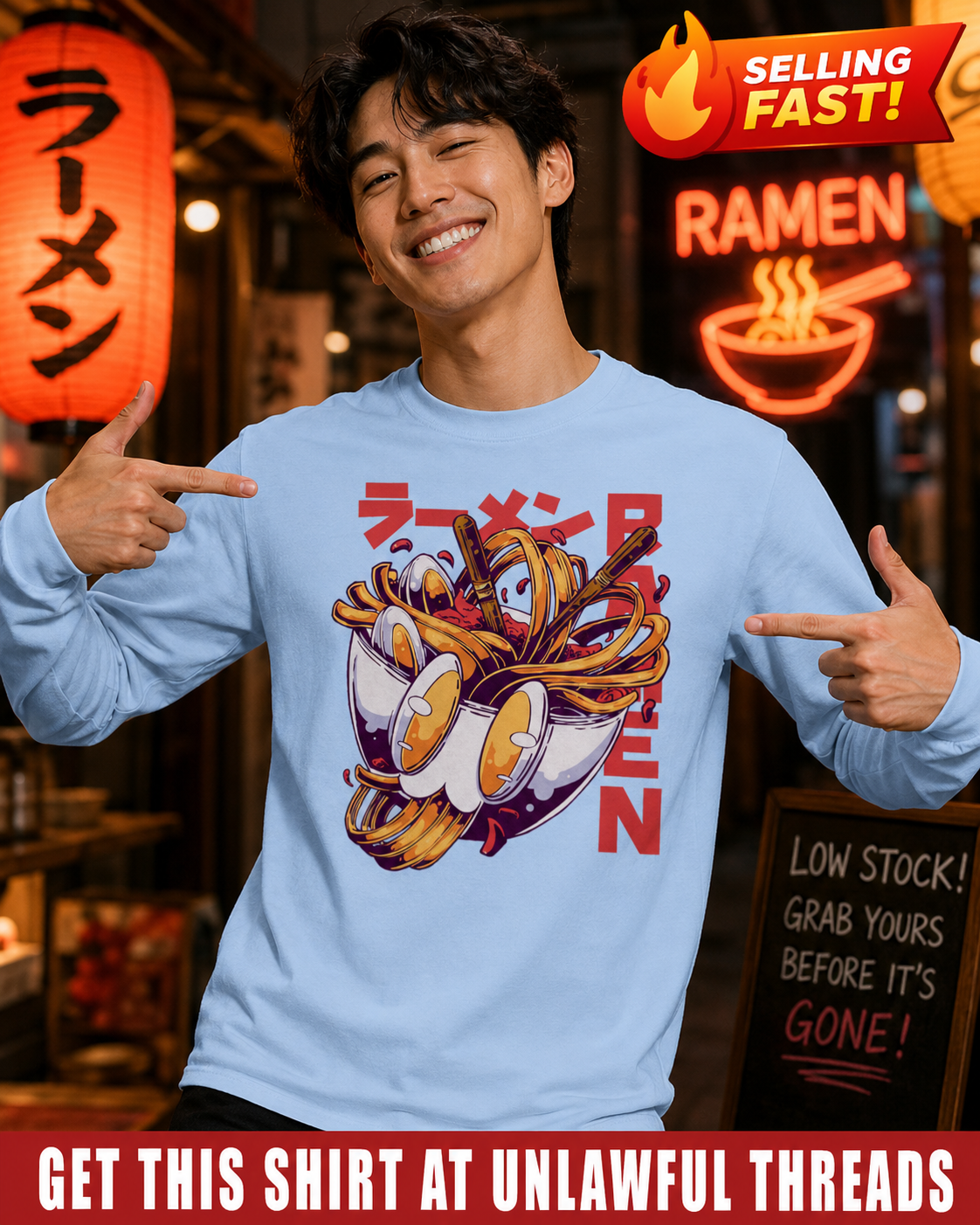 Japan Ramen Long Sleeve Shirt | Graphic Tee