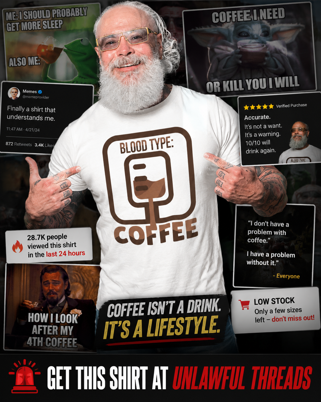 Blood Type: coffee shirts and mugs available