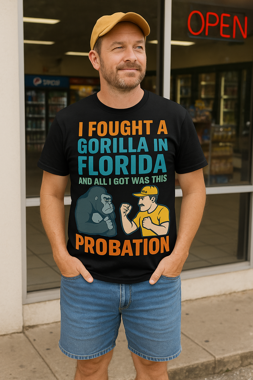 I Fought a Gorilla in Florida – Probation Souvenir Tee Florida