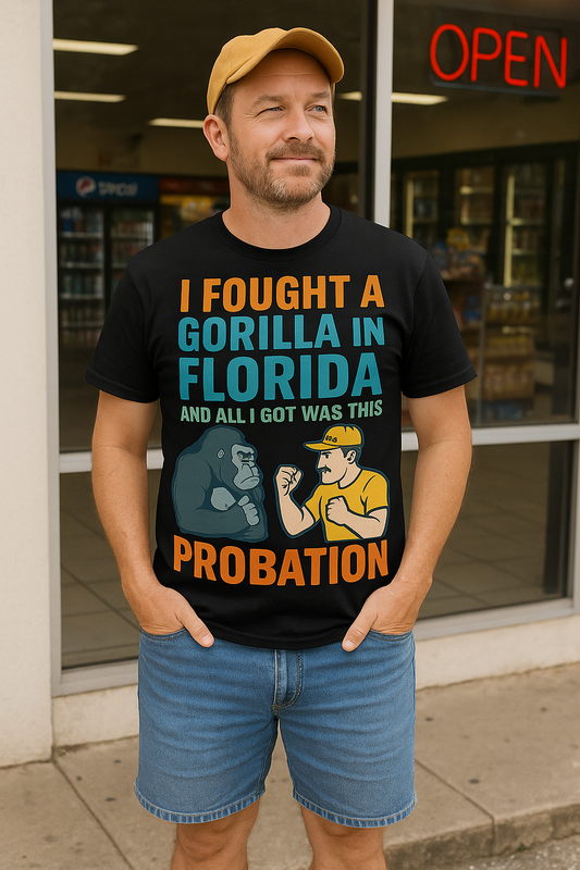 I Fought a Gorilla in Florida – Probation Souvenir Tee Florida
