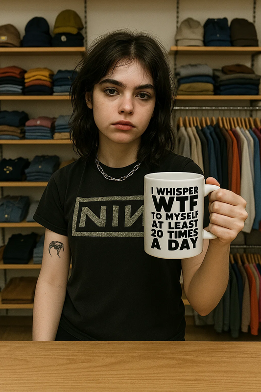I whisper WTF to myself at least 20 times a day coffee mug 15oz Mug