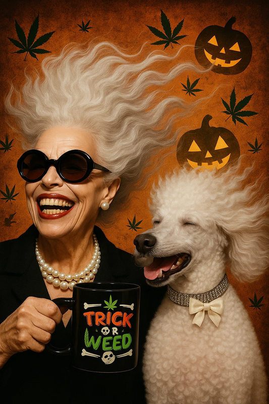 Trick Or Weed  15 ounce ceramic mug of spooky