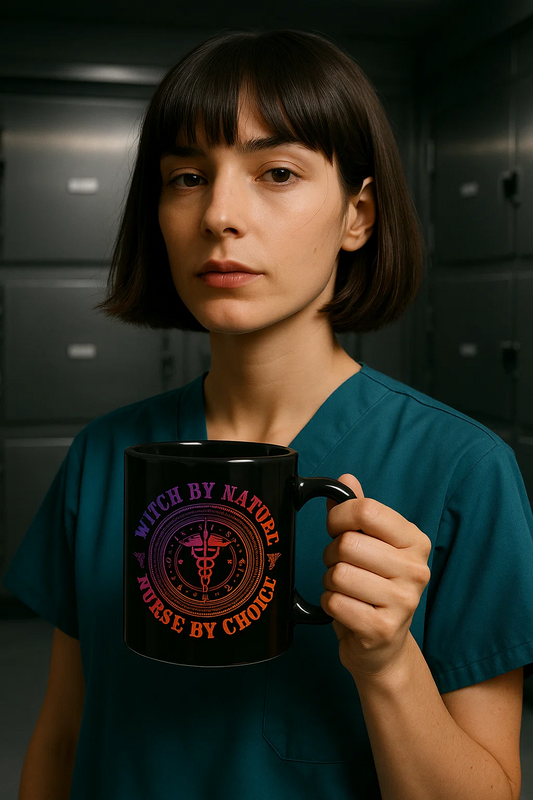 A Witch by Nature A Nurse by Choice  Coffee mug 15 ounces