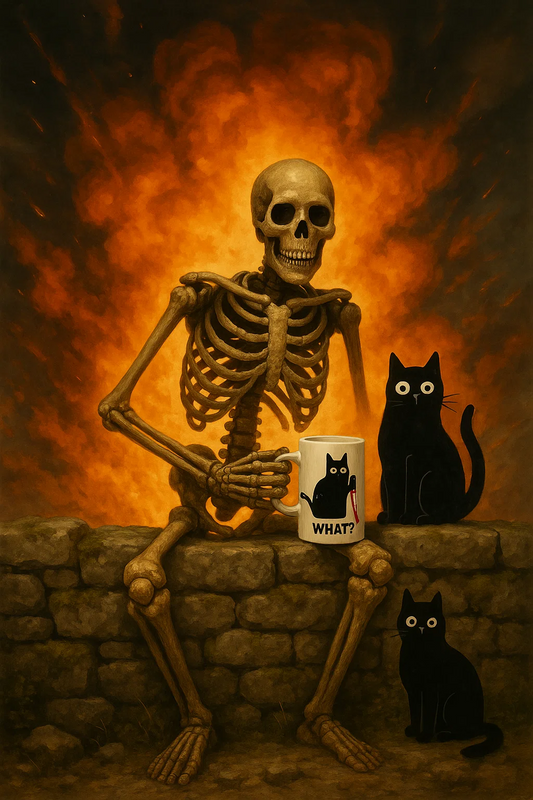 Funny coffee mug Black Cat Knife What? 15 oz. coffee mug
