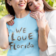We Love Florida Lovebugs Love Florida all cotton shirts, men's and women's fits available