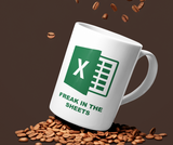 Freak in the Sheets 15 ounce ceramic coffee mug