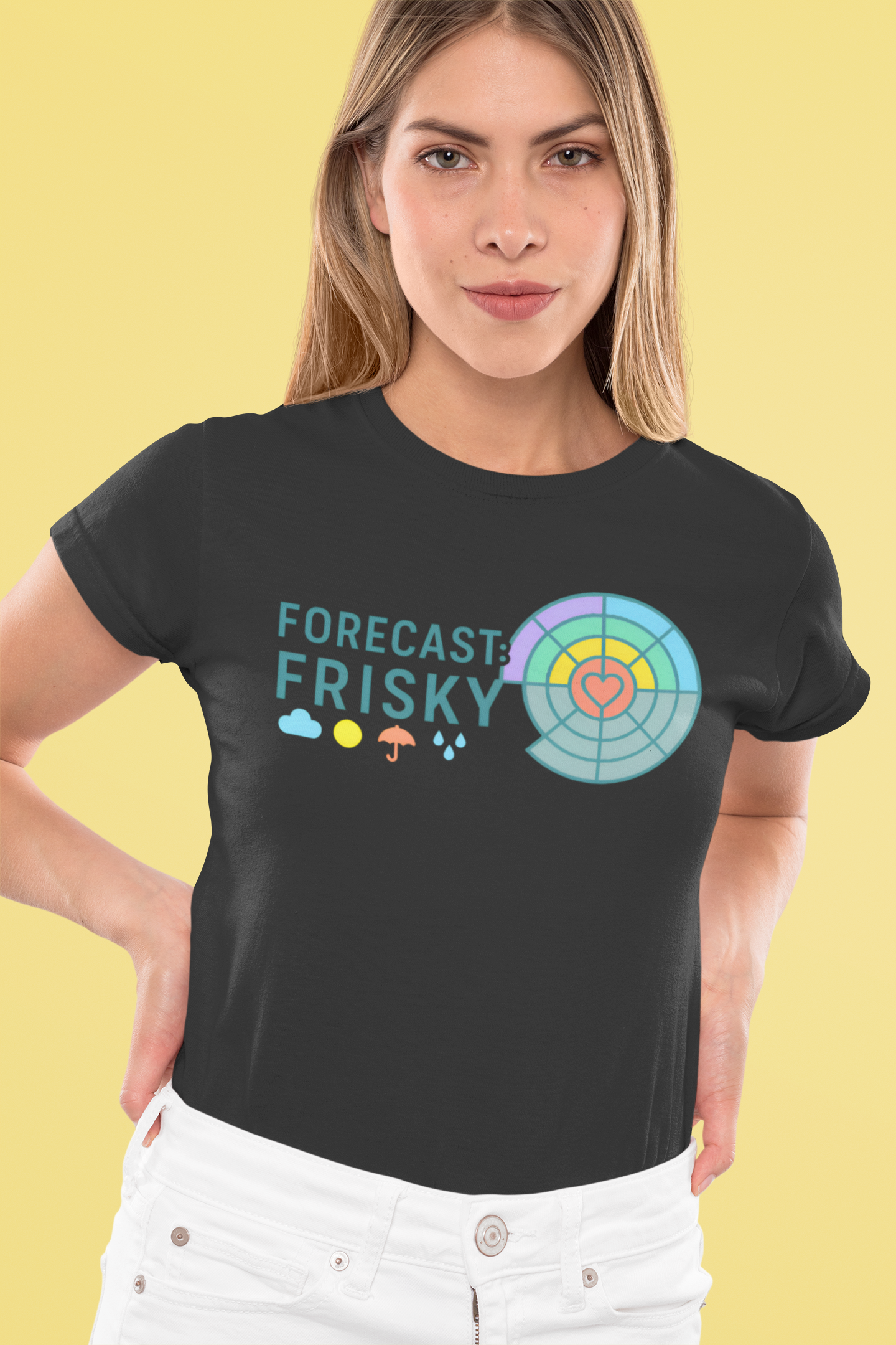 🌦️ Forecast: Frisky – Playful Florida Storm Radar Shirt (Black, Unisex & Fitted) | Funny Florida Shirt