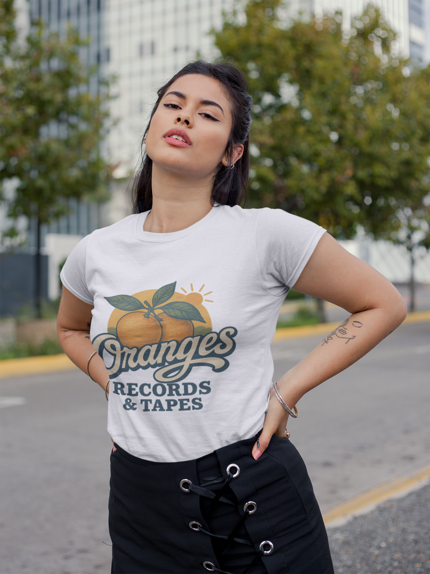 Oranges Records & Tapes Vintage Tee – Florida Retro Music Vibes | Funny Florida Shirt
