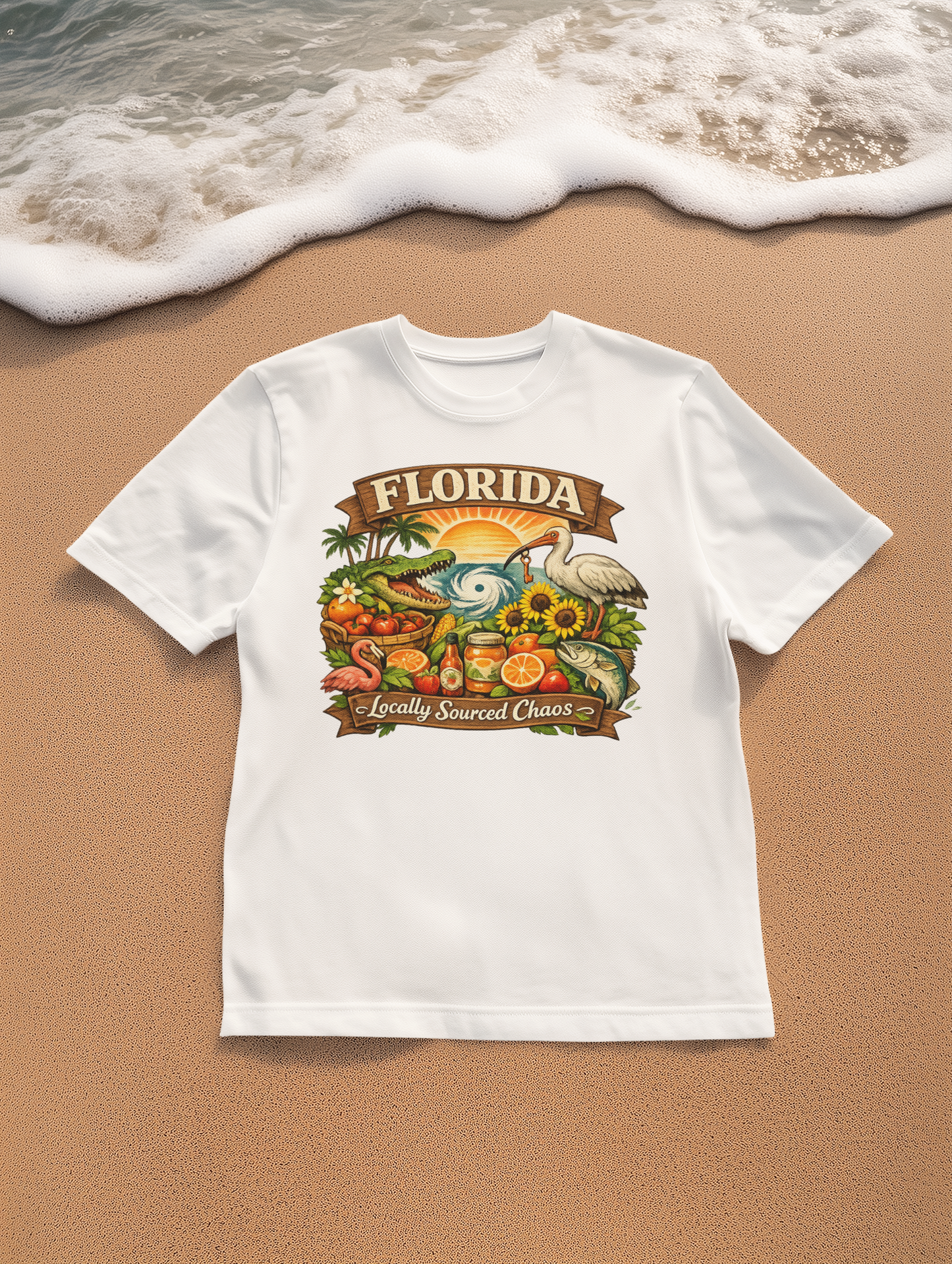 Locally Sourced Chaos | Funny Florida T-Shirt