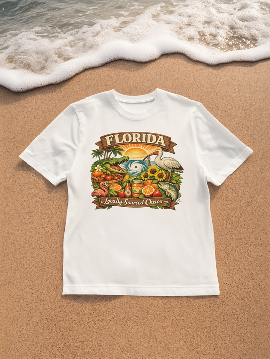 Locally Sourced Chaos | Funny Florida T-Shirt