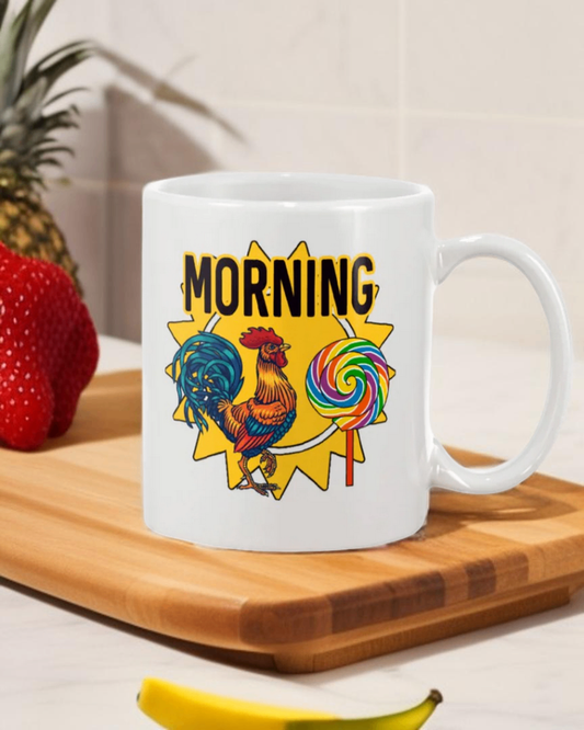 Morning Rooster Lollipop! coffee mug 15oz Ceramic Mug