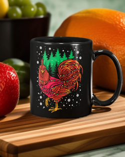 Cock le doodle coffee mug 15oz Ceramic Mug