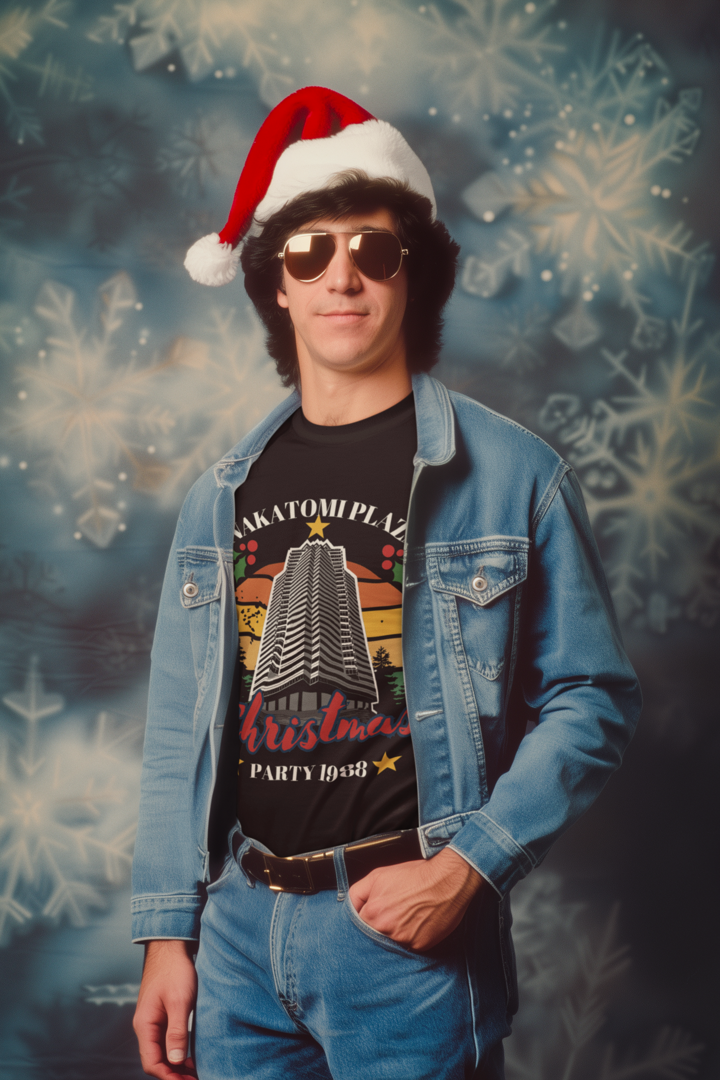 Nakatomi Plaza Christmas Party 1988” Shirt – Black Short Sleeve Tee | Funny Die Hard Christmas Shirt for Movie Fans