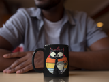 Cute Cat with Coffee  mugs and shirts 15oz.