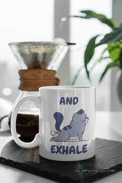 and exhale coffee mug 15 ounce