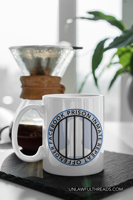FACEBOOK PRISON INMATE REPEAT  OFFENDER 15 ounce coffee mug