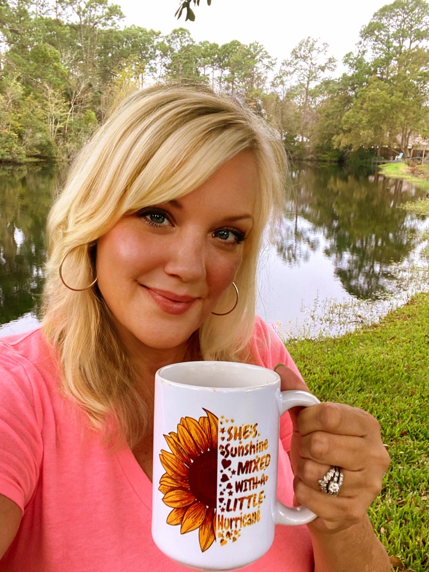 She's Sunshine mixed with a little Hurricane coffee mug 15oz Ceramic Mug