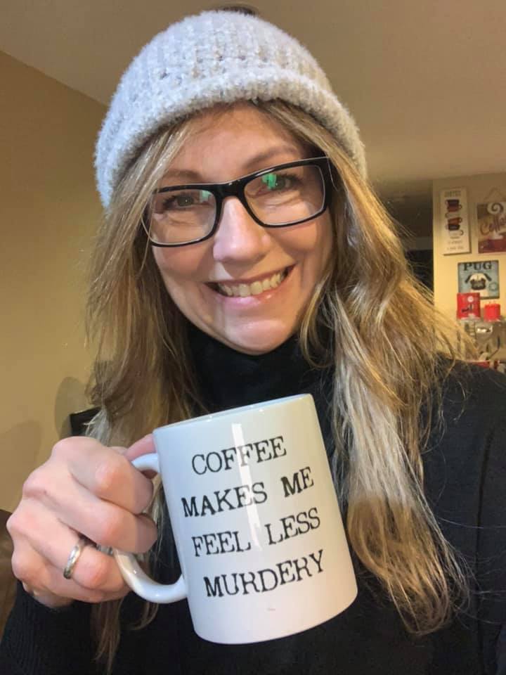 Coffee makes me feel less Murdery coffee mug 11oz. OR 15oz.