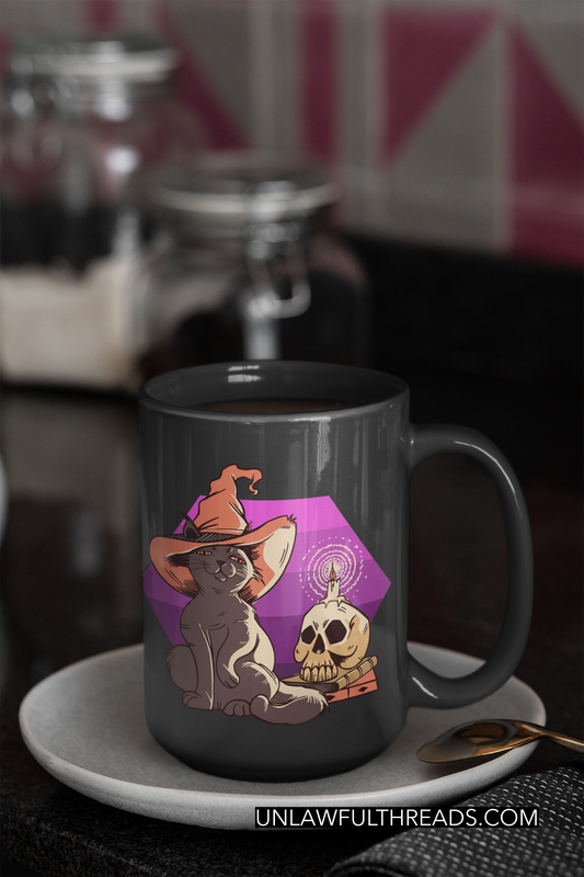 Cats are my familiar Shirts and/or coffee mugs available 15oz.