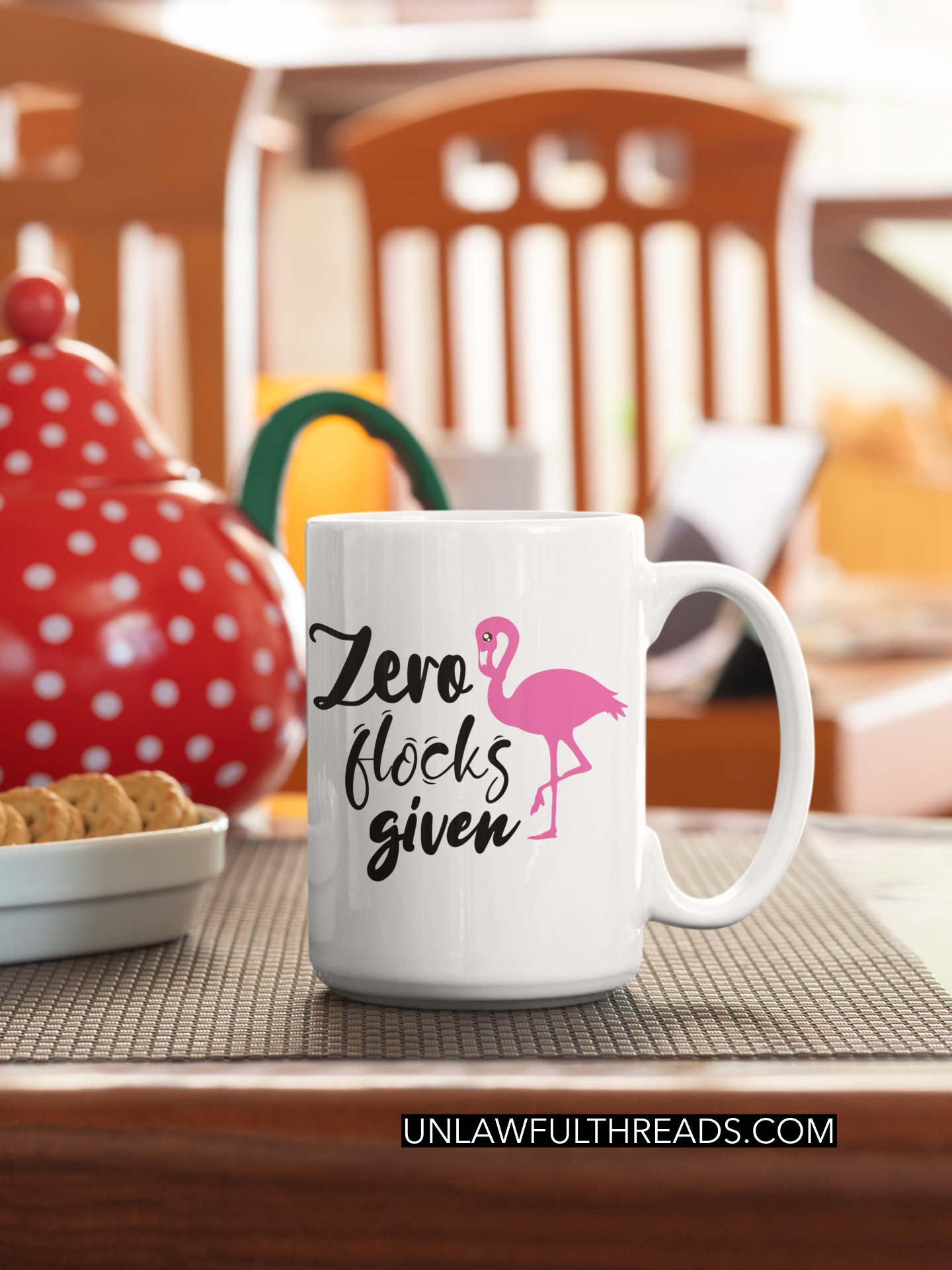 Zero Flocks Given  totes, shirts and mugs