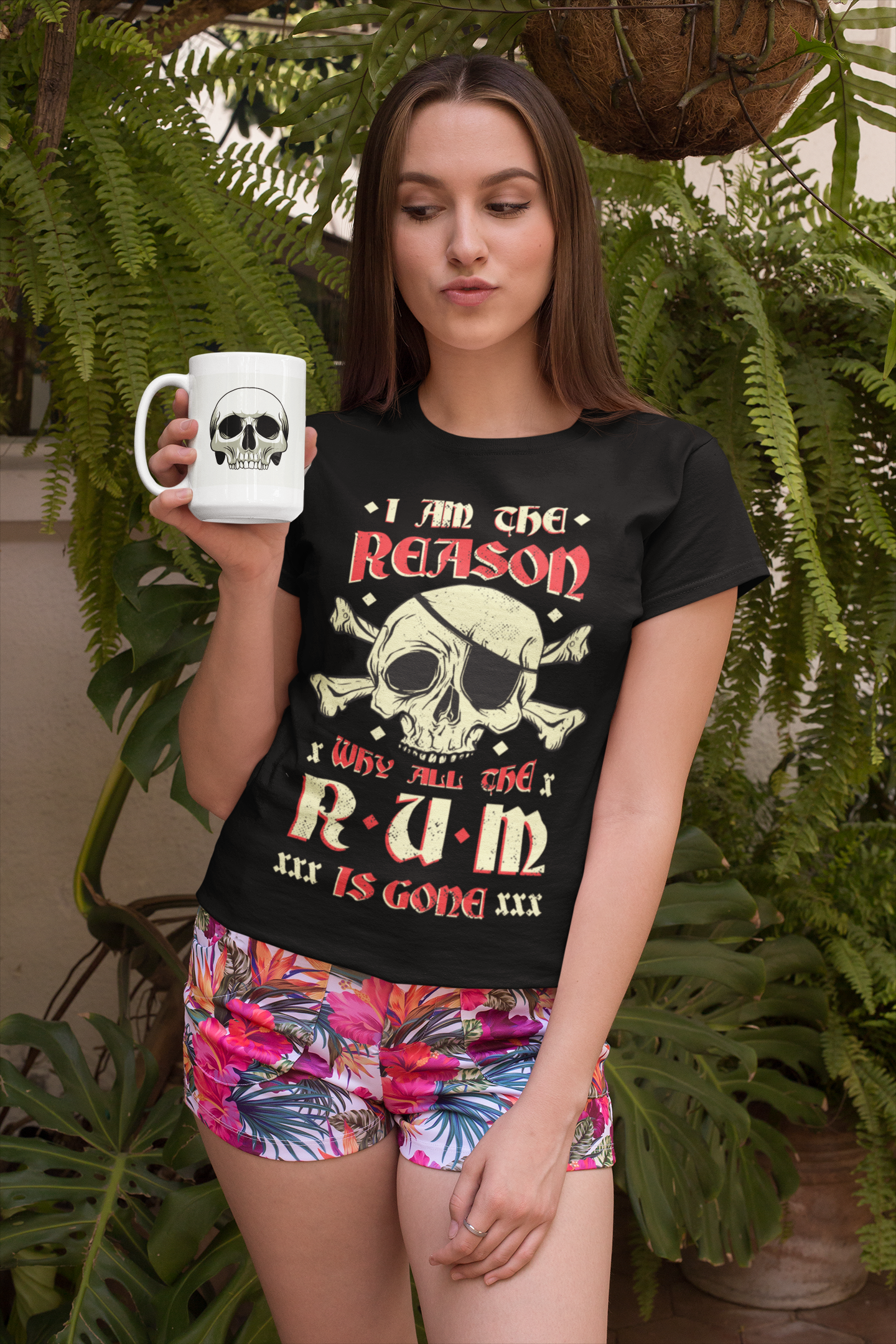 I am the reason why all the rum is gone shirts black m/w